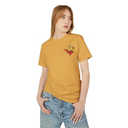 Camiseta unisex de algodón grueso teñido